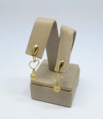 BRINCO PEND CORACAO E BOLA CRAQ BANHO DOURADO