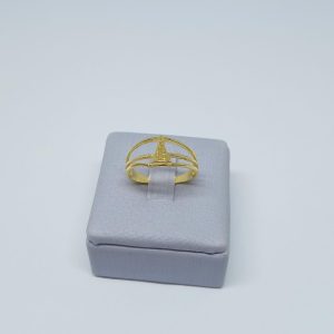 ANEL N.SRA. APAR. TRES LISTRAS BANHO DOURADO