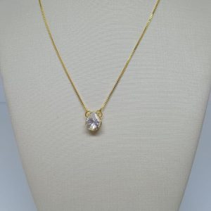 fora de linhaGARGANTILHA GOTA 10X8 BANHO DOURADO