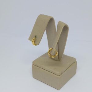 ARGOLA ENTRELACADA SM BANHO DOURADO