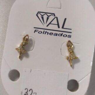 ANEL TRES FLORES FRIZ. C/ RODIO BANHO DOURADO