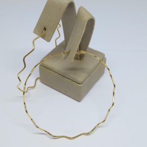 ARGOLA DE ENCAIXE FIO OND. BANHO DOURADO