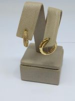 ARGOLA TAM G CRAV VINTE ZIRC. SM BANHO DOURADO