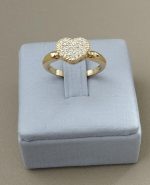 ANEL CORACAO CRAV. C MICROZIC. BANHO DOURADO