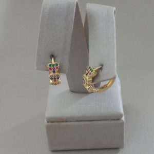 ARGOLA TRES CORACOES COLO. BANHO DOURADO