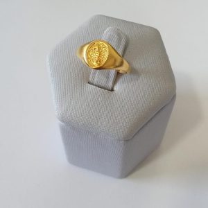 ANEL ABC LETRAS MAISCULAS BANHO DOURADO