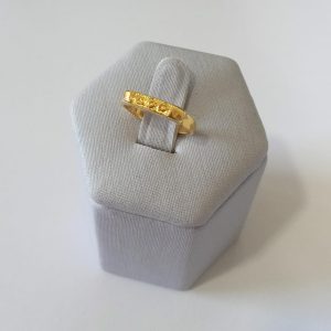 ANEL ABC LETRAS MINUSCULAS BANHO DOURADO