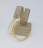 ARGOLA TRES FIOS DIAM. BANHO DOURADO