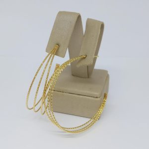 ARGOLA TRES FIOS DIAM. BANHO DOURADO