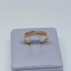 ANEL DUAS FILEIRAS TRANC. E CRAV BANHO ROSE