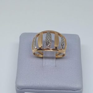 ANEL LISTRAS LISAS E FRIZ.C/ RHODIUM BANHO ROSE