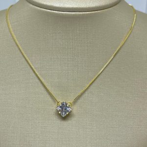 GARGANTILHA ZIRC. CARRE 8X8 BANHO DOURADO