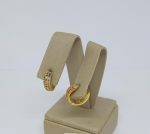 ARGOLA TRES FILEIRAS COLO. BANHO DOURADO