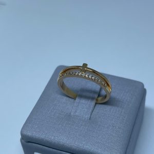 ANEL DUAS FILEIRAS LISA E CRAV BANHO ROSE