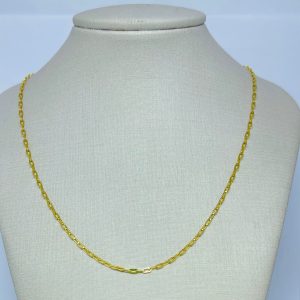 GARGANTILHA 45CM ELOS SM BANHO DOURADO