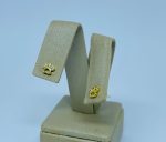 BRINCO PATINHA CRAV.CRISTAL BANHO DOURADO