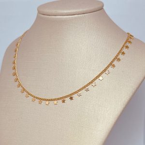 CHOKER CORR ESTRELAS BANHO ROSE