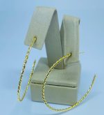 ARGOLA FIO LISO TRANCADO BANHO DOURADO