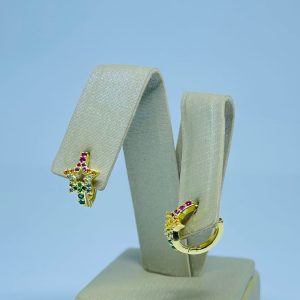 ARGOLA ESTRELA VAZ. CRAV. BANHO DOURADO