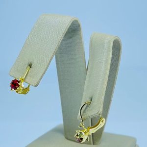 ARGOLA DA VOVO C/ PEDRA BANHO DOURADO