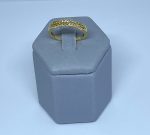 ANEL DUAS FILEIRAS TRANC. E CRAV BANHO DOURADO