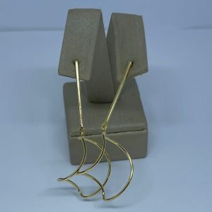 BRINCO PEND. VAZ. TORCIDA. BANHO DOURADO