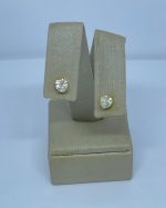 BRINCO CORACAO ZIRC 5MM SM BANHO DOURADO