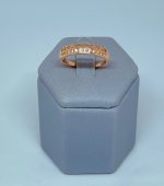 ANEL FILEIRA DE CORACOES VAZ CRAV BANHO ROSE