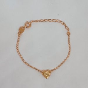 PULSEIRA INF JUVENIL UM CORACAO BANHO ROSE