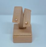 BRINCO SOLITARIO 3MM BANHO ROSE