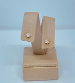 BRINCO SOLITARIO 4MM BANHO ROSE