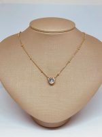 GARGANTILHA 45CM DE BOLAS COM ZIRC 10X10 BANHO ROSE