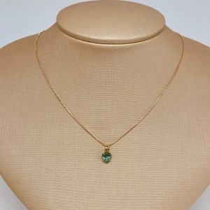 GARGANTILHA ZIRC. CORACAO BANHO ROSE