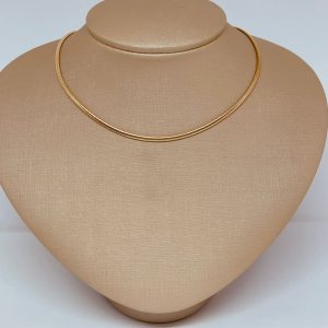 CHOKER MALHA 2.5 BANHO ROSE