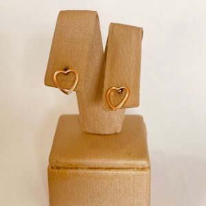 BRINCO G CORACAO VAZADO BANHO ROSE