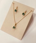 CONJUNTO COM PEND. DE ZIRC. BANHO ROSE