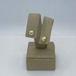 BRINCO CORACAO PEROLA 6MM BANHO DOURADO