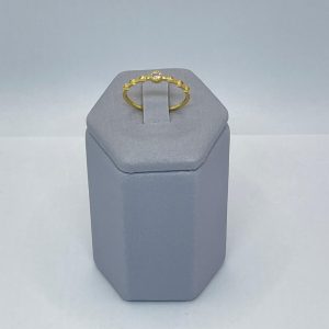 ANEL SETE ZIRC. RED. BANHO DOURADO