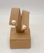 BRINCO M PEROLA CORACAO BANHO ROSE