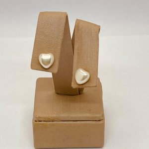 BRINCO M PEROLA CORACAO BANHO ROSE