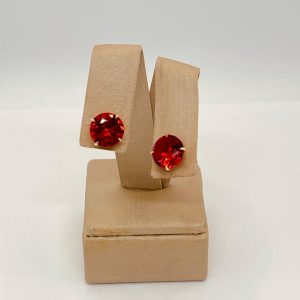 BRINCO ZIRCONIA REDONDA 10MM BANHO ROSE