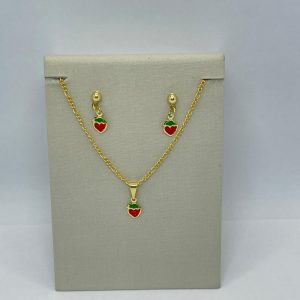 CONJUNTO INF. MORANGO BANHO DOURADO