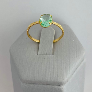 ANEL ZIRC. OVAL 6X8MM BRUTO