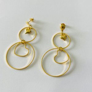 BRINCO CIRC. C/ CORACOES BANHO DOURADO