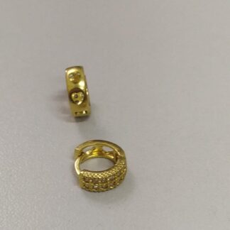 TRIO CORACAO VAZADO BANHO DOURADO