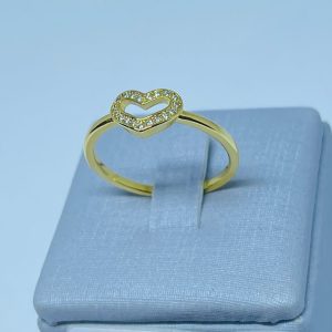 ANEL CORACAO 23W BANHO DOURADO