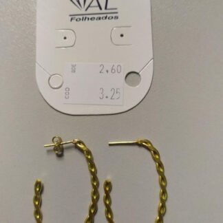 BR CORACAO LISO UMA ZIRC BANHO DOURADO