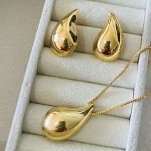 CONJUNTO GOTA LISA BANHO DOURADO