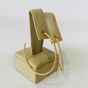 ARGOLA FIO LISO E CRAQ TRAN.SM BANHO DOURADO