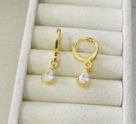 ARGOLA PEND. GOTA 4X6 SM BANHO DOURADO